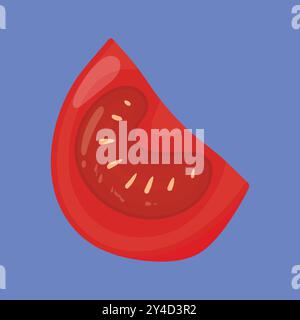 Tomato vegetable icon vector. tomato sliced vector. tomato vegetable sliced icon Stock Vector