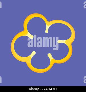 Yellow Capsicum Slice Vector icon. Yellow bell pepper slice cut vector. capsicum vector Stock Vector