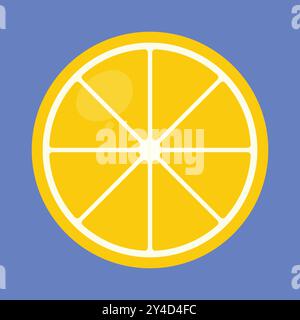 Half sliced lemon vector icon. half lemon icon. half lemon vegetable. Stock Vector