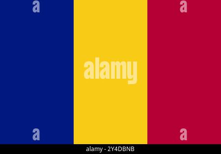 Romania flag vector. Flag of Romania sign isolated. National flag of Romania flat symbol icon for printing of any size. EPS 10 Stock Vector