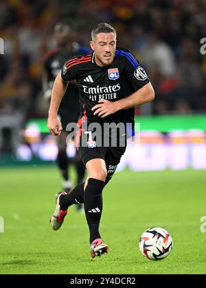 Lyon, France Jordan Veretout (7 Olympique Lyonnais) and Duje Caleta-Car ...