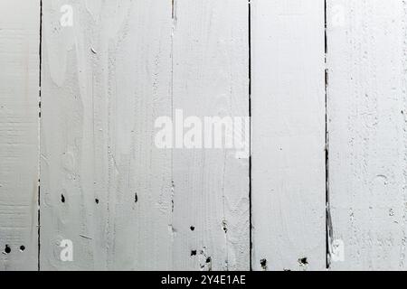 textured white painted wooden boards background Stock Photo