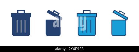 Trash icon vector. trash can icon. delete icon vector. garbage Stock Vector