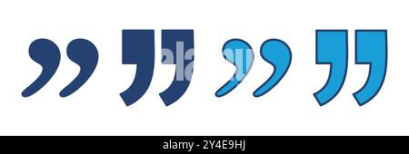Quote icon vector. Quotation mark symbol. Stock Vector