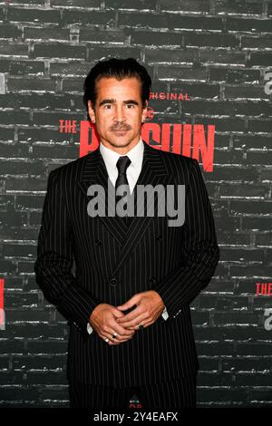 New York, United States. 17th Sep, 2024. 9/17/24, New York, New York, United States Colin Farrell attends the The Penguin New York Premiere, held at Jazz at Lincoln Center in New York City, New York, USA, Tuesday September 17, 2024. Credit: Jennifer Graylock/Alamy Live News Stock Photo