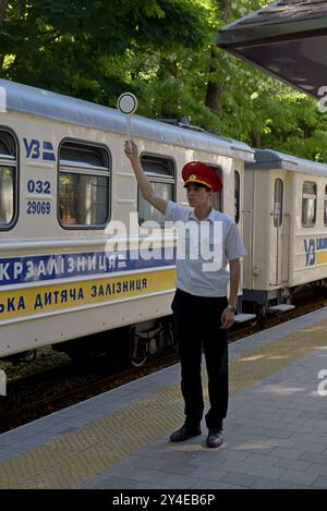the Children's Railway in Kyiv, Ukraine, May 2024 Stock Photo
