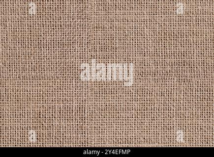 Natural sackcloth hessian texture - organic burlap background. Close up of traditional woven organic fabric made of fibres from skin of a jute plant. Stock Photo