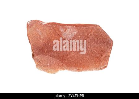 Closeup natural rough Peach moonstone (feldspar group) on white background Stock Photo