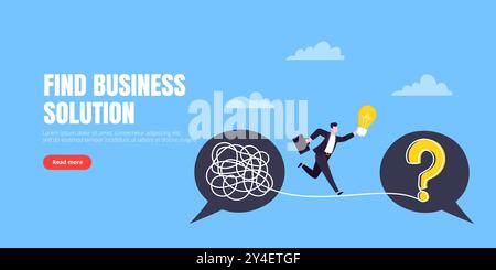 Understanding problem solution simplify challenge. Stock Vector