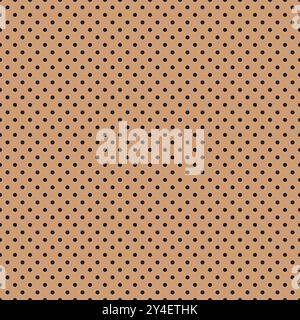 Peg board perforated texture background material with circle holes seamless pattern board vector illustration. Stock Vector