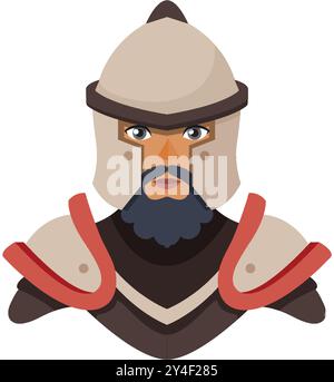 Illustration of a knight in full armor Stock Vector