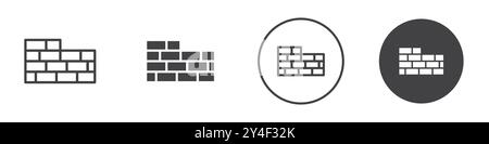 Construction icon set in thin line outline style and linear vector sign Stock Vector
