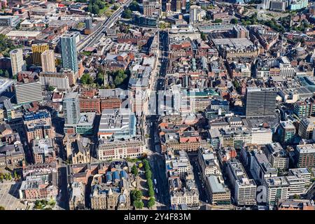Aerial photo of Leeds City Centre taken from 2000 feet Stock Photo - Alamy