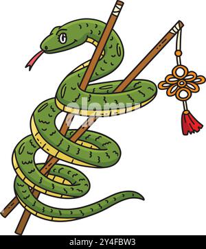 Year of the Snake Cartoon Colored Clipart Stock Vector Image & Art - Alamy