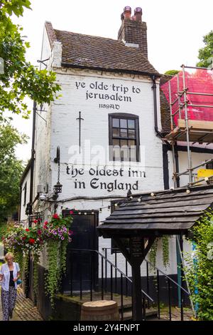Ye olde trip to jerusalem pub, 1189AD, nottingham, uk Stock Photo
