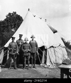 Royal Artillery Officers From a collection of negatives taken c1910-13 by Arthur Irvine who became a Colonel in the Royal Army Medical Corps (RAMC).    Photo by The Henshaw Archive Stock Photo