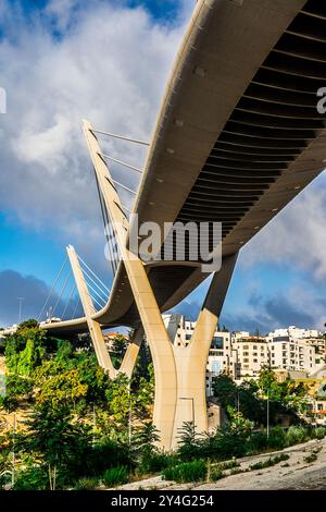 Abdoun Suspension Bridge Stock Photo