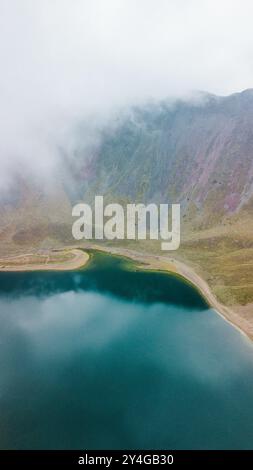 Aerial view of Laguna del Sol ️ in the Nevado de Toluca, a national ...