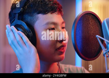 Recording Session in a Professional Studio Stock Photo