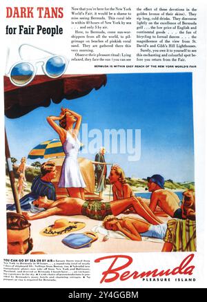 1939 Bermuda travel ad Stock Photo