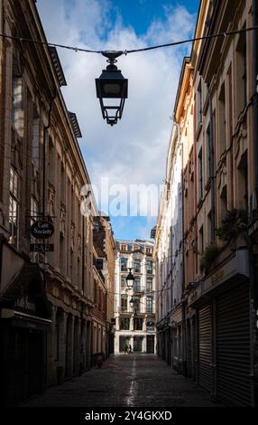 Lille is getting ready for Christmas, sunny day, France Stock Photo