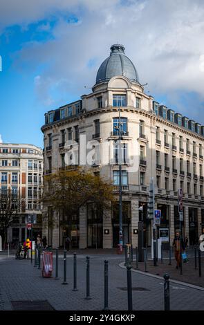 Lille is getting ready for Christmas, sunny day, France Stock Photo