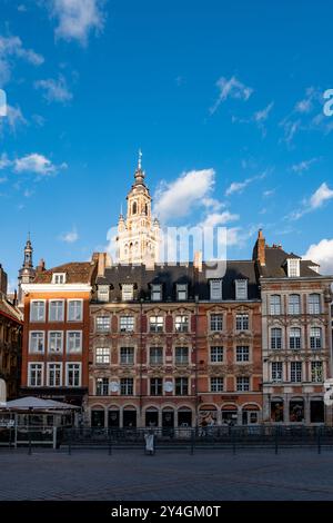 Lille is getting ready for Christmas, sunny day, France Stock Photo