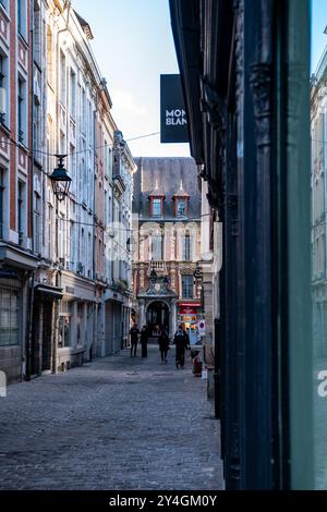 Lille is getting ready for Christmas, sunny day, France Stock Photo