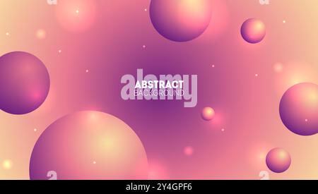 Abstract background with 3d spheres Stock Vector