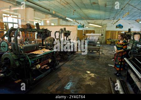 Uzbekistan, Margilan, silk factory Stock Photo