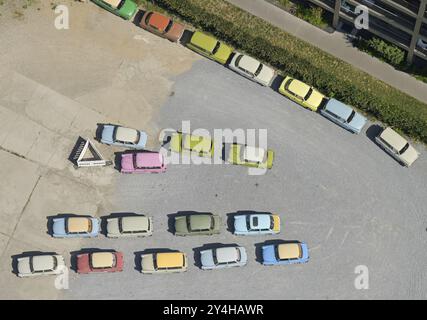 Trabi World, Zimmerstrasse, Wilhelmstrasse, Mitte, Berlin, Germany, Europe Stock Photo