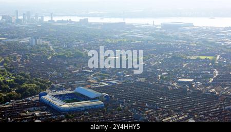 An Aerial view of Everton's New Ground at Bramley-Moore Dock, Liverpool ...