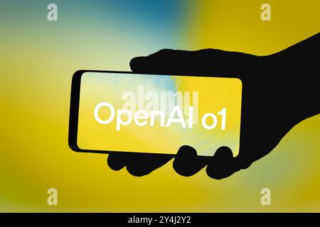 New version called OpenAI o1 displayed on smartphone Stock Photo