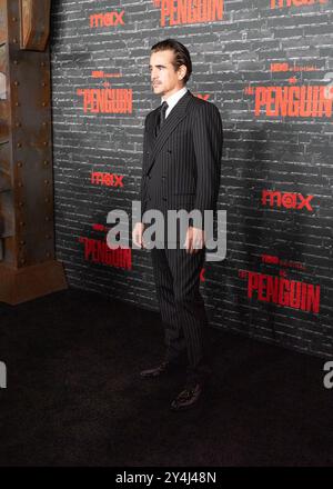 Colin Farrell attends HBO Original 'The Penguin' premiere at Jazz at Lincoln Center in New York on September 17, 2024 Stock Photo