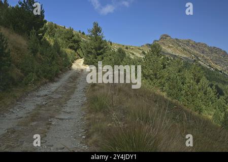 First World War onstructed Track over Baba Mountain in the Pelister National Park in North Macedonia Stock Photo