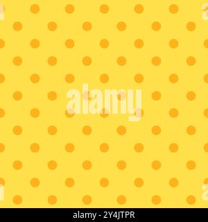 Yellow Polka Dot pattern, seamless texture Stock Vector