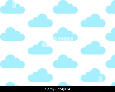 Clouds seamless pattern. Vector illustration. Stock Vector
