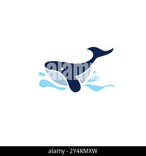 Whale Vector Illustration. Whale Logo Design Stock Vector