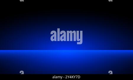 Blue abstract background with glowing lines and waves creates a dynamic and energetic design Stock Vector