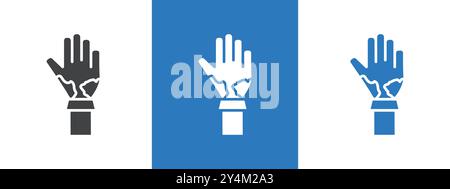 Contact Dermatitis icon outline collection in black and on white background Stock Vector