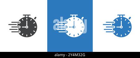 quick response icon outline collection in black and on white background Stock Vector