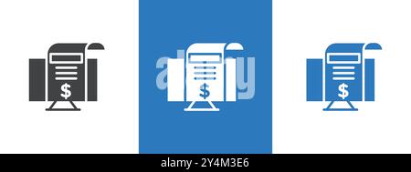 Subscription Model icon outline collection in black and on white background Stock Vector