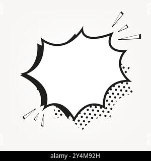 A bubble element with black halftone shadows used in marketing promotion concept design Stock Vector