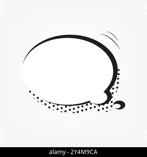 Circle bubble, Retro empty comic bubble for promotion and sale off poster design Stock Vector