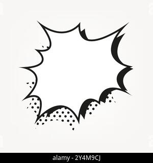 Retro empty comic bubble for promotion and sale off poster design Stock Vector