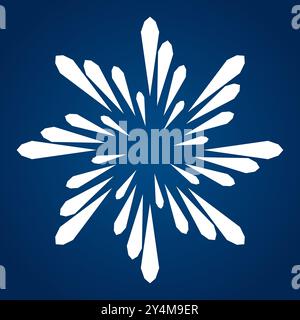 One Snowflake symbol, icon, logo for design Christmas vector, illustration element collection Stock Vector