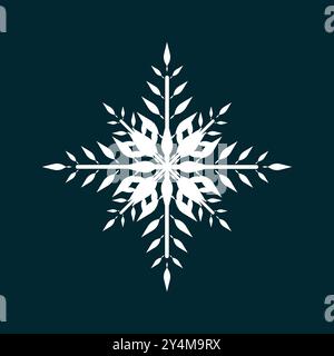 A Flat snow icons, silhouette object, snowflake winter set of black isolated nine icon silhouette on white background Stock Vector