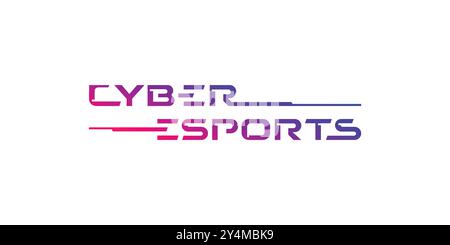 Cyber Esports logo design Futuristic and modern Stock Vector