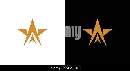 Modern and unique star logo design Stock Vector