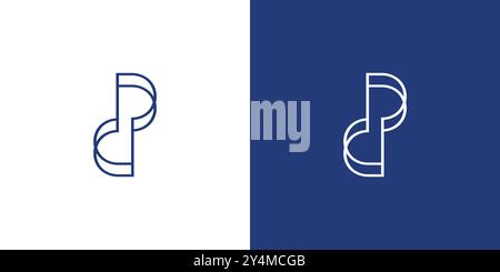 Modern and unique PD logo design Stock Vector